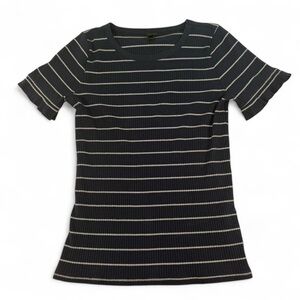 J. Crew Navy and White Striped Short Sleeve Tee